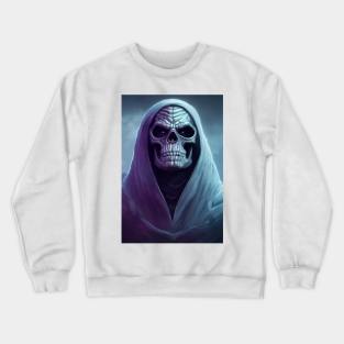 Angel of death , Skeleton Necromancer with robe Crewneck Sweatshirt